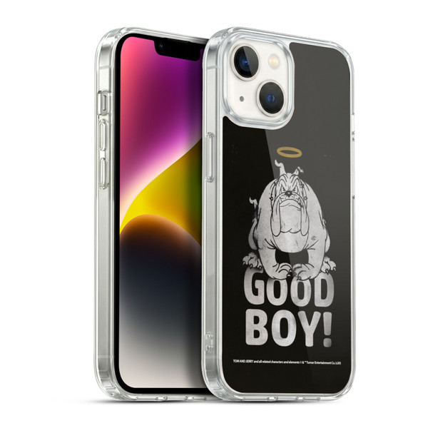 Tom and Jerry Typography Art Good Boy Soft Gel Case for Apple iPhone 14
