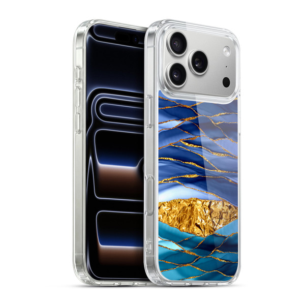 UtArt Dark Night Marble Golden Seas Soft Gel Case for Apple iPhone 17 Pro Max