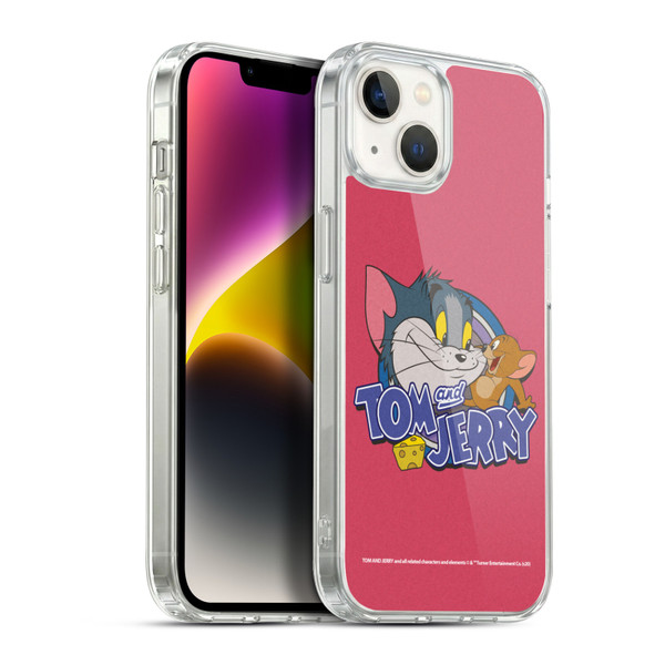 Tom and Jerry Typography Art Classic Soft Gel Case for Apple iPhone 14 Plus & MagSafe