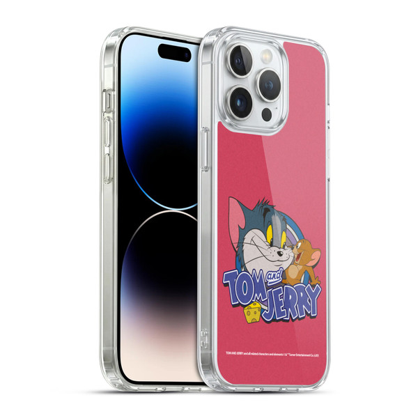 Tom and Jerry Typography Art Classic Soft Gel Case for Apple iPhone 14 Pro Max & MagSafe