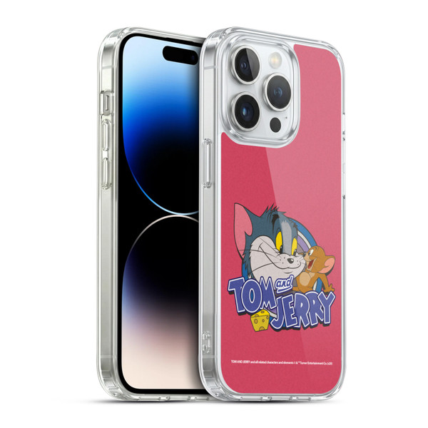 Tom and Jerry Typography Art Classic Soft Gel Case for Apple iPhone 14 Pro & MagSafe