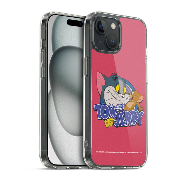 Tom and Jerry Typography Art Classic Soft Gel Case for Apple iPhone 15 & MagSafe