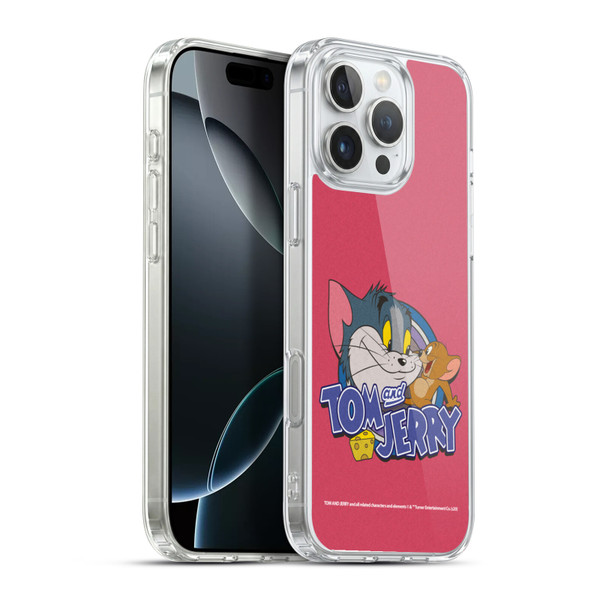 Tom and Jerry Typography Art Classic Soft Gel Case for Apple iPhone 16 Pro Max & MagSafe