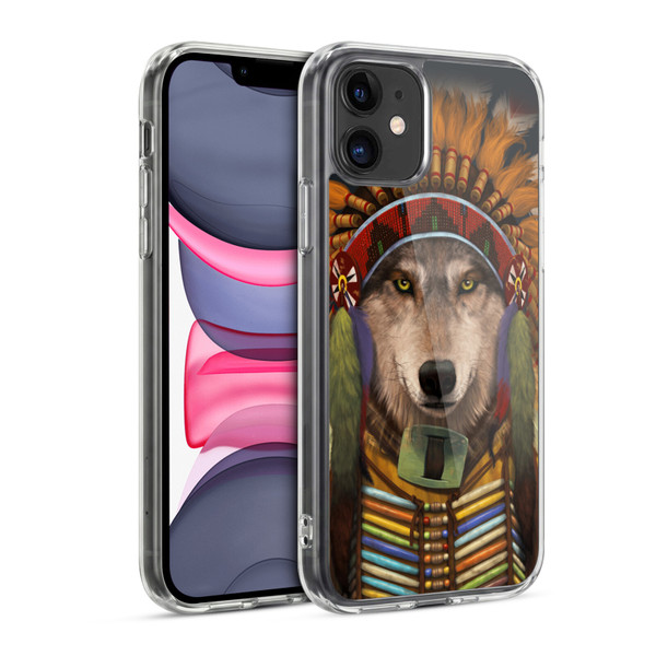 Vincent Hie Canidae Wolf Spirit Chief Soft Gel Case for Apple iPhone 11