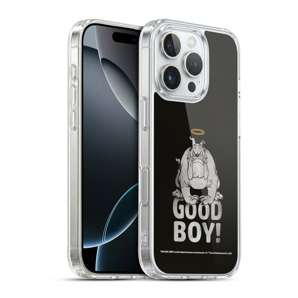 Tom and Jerry Typography Art Good Boy Soft Gel Case for Apple iPhone 16 Pro & MagSafe
