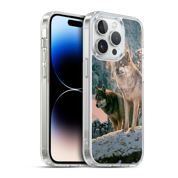Vincent Hie Canidae Wolf Couple Soft Gel Case for Apple iPhone 13 Pro & MagSafe