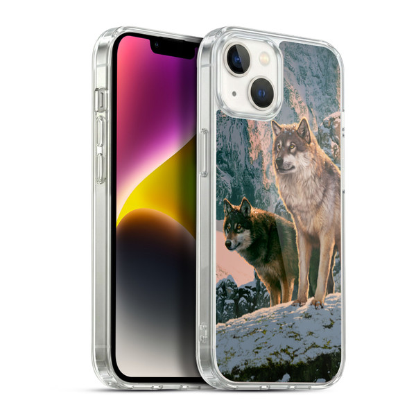 Vincent Hie Canidae Wolf Couple Soft Gel Case for Apple iPhone 14 Plus & MagSafe
