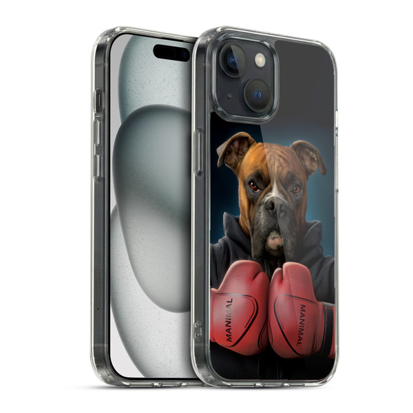 Vincent Hie Canidae Boxer Soft Gel Case for Apple iPhone 15 & MagSafe