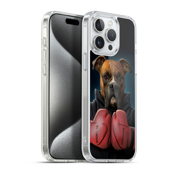 Vincent Hie Canidae Boxer Soft Gel Case for Apple iPhone 15 Pro Max & MagSafe