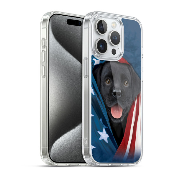 Vincent Hie Canidae Black Labrador Soft Gel Case for Apple iPhone 15 Pro & MagSafe