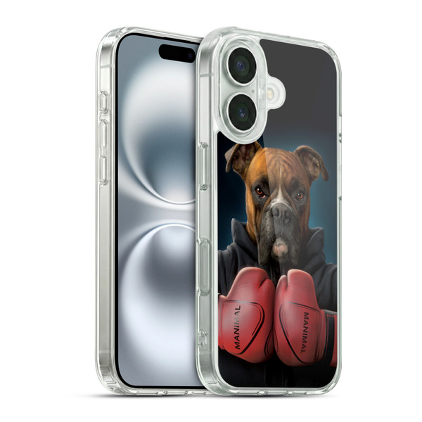 Vincent Hie Canidae Boxer Soft Gel Case for Apple iPhone 16 & MagSafe