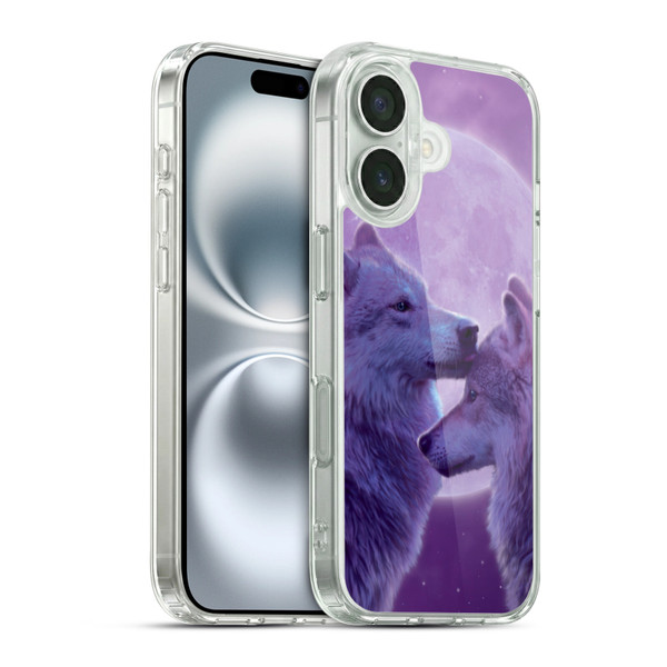 Vincent Hie Canidae Loving Wolves Soft Gel Case for Apple iPhone 16 & MagSafe