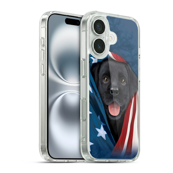 Vincent Hie Canidae Black Labrador Soft Gel Case for Apple iPhone 16 & MagSafe