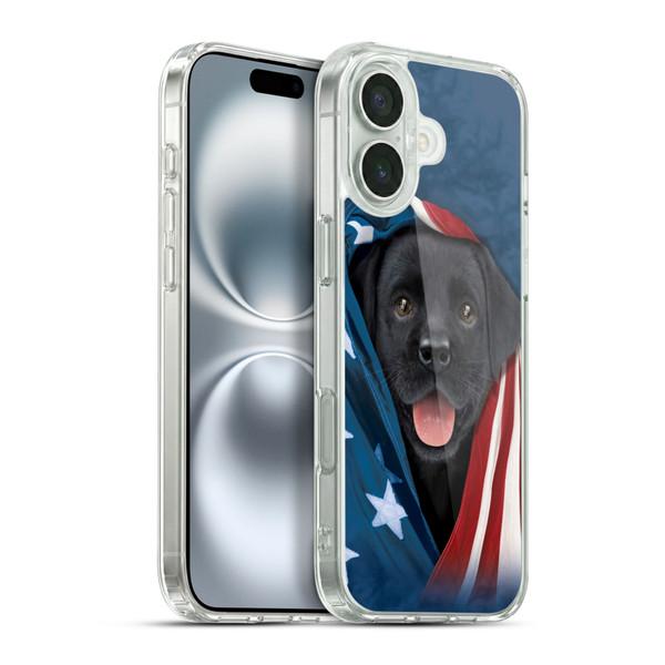 Vincent Hie Canidae Black Labrador Soft Gel Case for Apple iPhone 16 Plus & MagSafe