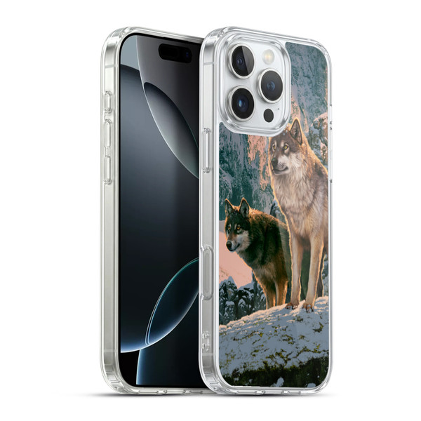 Vincent Hie Canidae Wolf Couple Soft Gel Case for Apple iPhone 16 Pro Max & MagSafe
