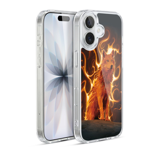 Vincent Hie Canidae Wolf Phoenix Soft Gel Case for Apple iPhone 17