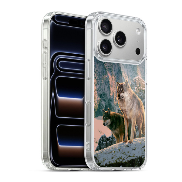 Vincent Hie Canidae Wolf Couple Soft Gel Case for Apple iPhone 17 Pro