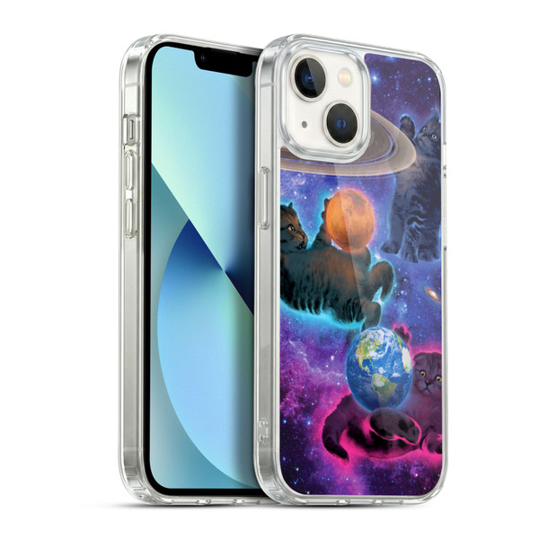 Vincent Hie Felidae Cosmic Kittens Soft Gel Case for Apple iPhone 13