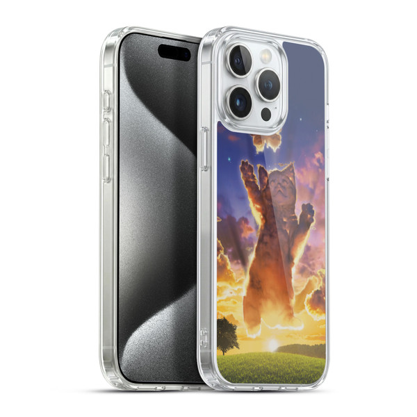 Vincent Hie Felidae Cloud Kitten Sunset Soft Gel Case for Apple iPhone 15 Pro Max & MagSafe