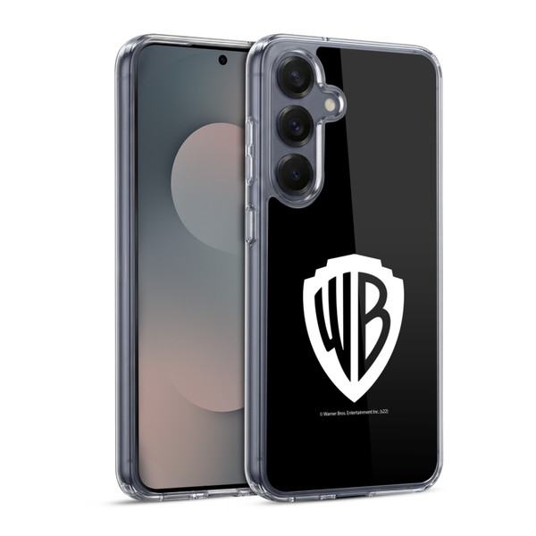 Warner Bros. Shield Logo Black Soft Gel Case for Samsung Galaxy S25 & MagSafe