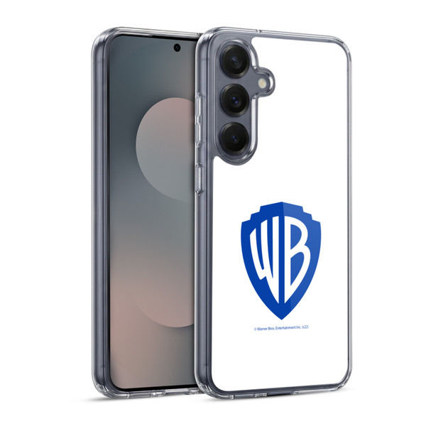 Warner Bros. Shield Logo White Soft Gel Case for Samsung Galaxy S25 & MagSafe