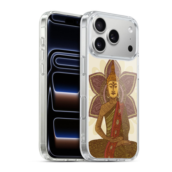 Valentina Symbols Illustration Sitting Buddha Soft Gel Case for Apple iPhone 17 Pro