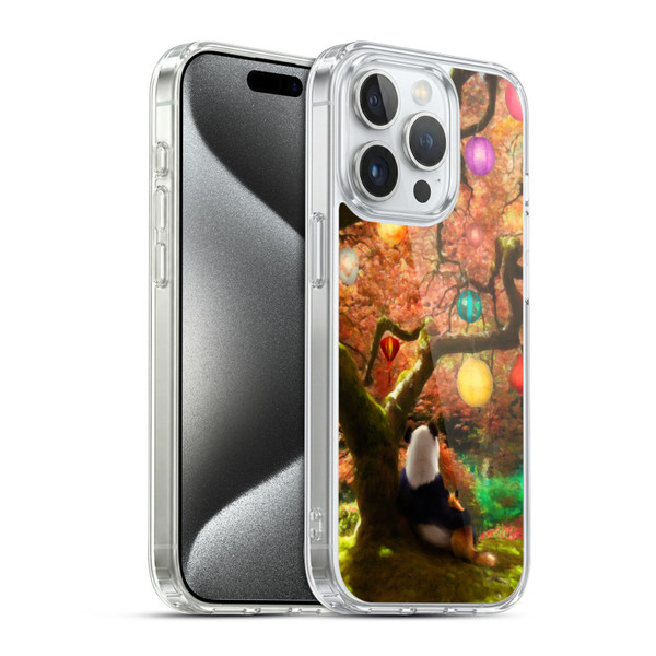 Aimee Stewart Fantasy Panda & Fox Soft Gel Case for Apple iPhone 15 Pro & MagSafe