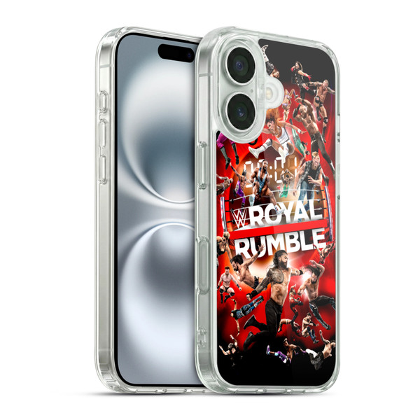 WWE 2022 Royal Rumble Key Art Soft Gel Case for Apple iPhone 16 & MagSafe