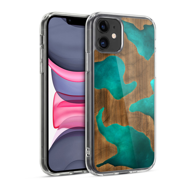 Alyn Spiller Wood & Resin Aqua Soft Gel Case for Apple iPhone 11