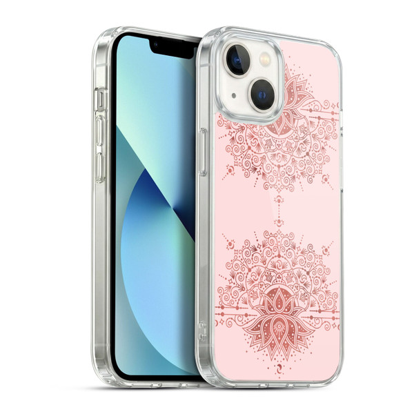 Cat Coquillette Patterns 6 Lotus Bloom Mandala 1 Soft Gel Case for Apple iPhone 13