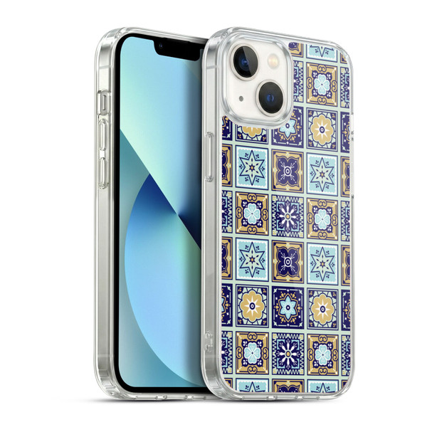 Cat Coquillette Patterns 6 Mexican Tile 2 Soft Gel Case for Apple iPhone 13