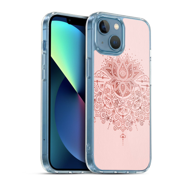Cat Coquillette Patterns 6 Lotus Bloom Mandala 3 Soft Gel Case for Apple iPhone 13 Mini & MagSafe