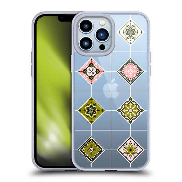 Cat Coquillette Patterns 6 Mexican Tile 4 Soft Gel Case for Apple iPhone 13 Pro Max & MagSafe
