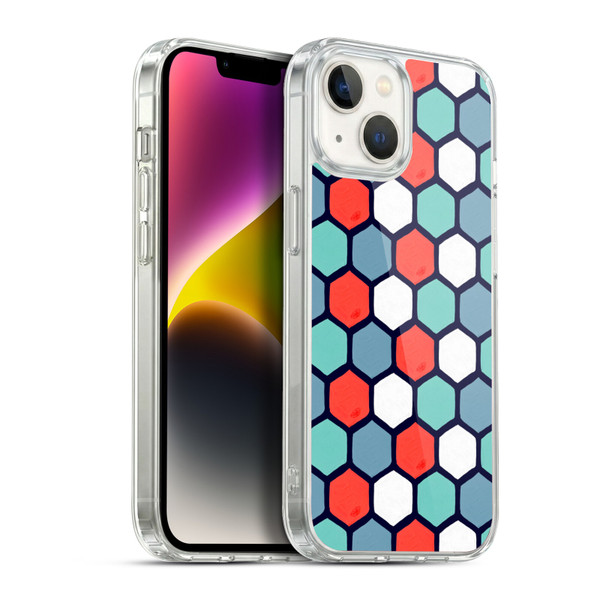 Cat Coquillette Patterns 6 Honeycomb Coral Soft Gel Case for Apple iPhone 14