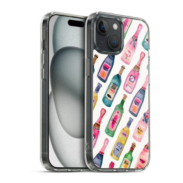 Cat Coquillette Patterns 6 Champagne Pattern Soft Gel Case for Apple iPhone 15 & MagSafe