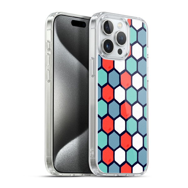 Cat Coquillette Patterns 6 Honeycomb Coral Soft Gel Case for Apple iPhone 15 Pro Max & MagSafe