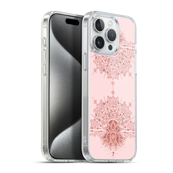 Cat Coquillette Patterns 6 Lotus Bloom Mandala 1 Soft Gel Case for Apple iPhone 15 Pro Max & MagSafe