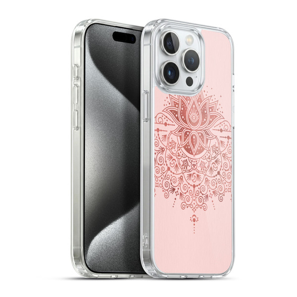 Cat Coquillette Patterns 6 Lotus Bloom Mandala 3 Soft Gel Case for Apple iPhone 15 Pro Max & MagSafe