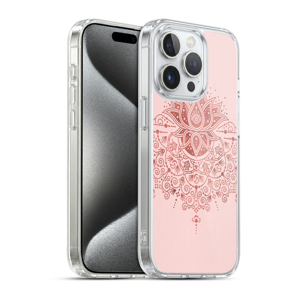 Cat Coquillette Patterns 6 Lotus Bloom Mandala 3 Soft Gel Case for Apple iPhone 15 Pro & MagSafe