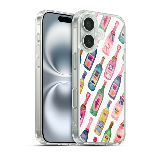 Cat Coquillette Patterns 6 Champagne Pattern Soft Gel Case for Apple iPhone 16 & MagSafe