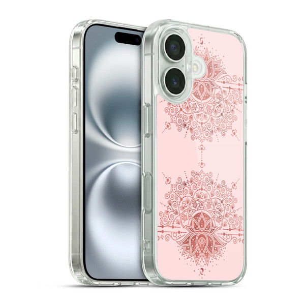Cat Coquillette Patterns 6 Lotus Bloom Mandala 1 Soft Gel Case for Apple iPhone 16 & MagSafe