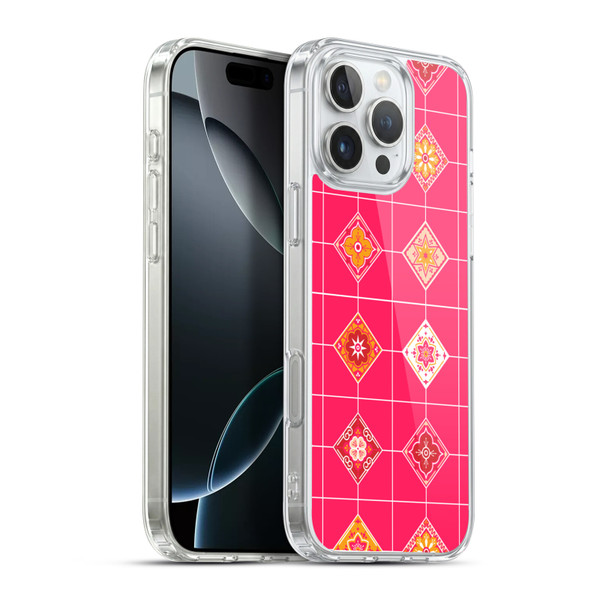 Cat Coquillette Patterns 6 Mexican Tile 3 Soft Gel Case for Apple iPhone 16 Pro Max & MagSafe