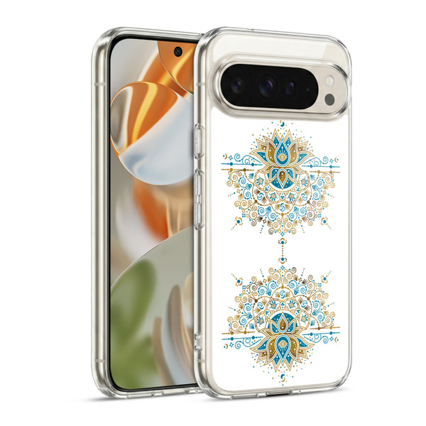 Cat Coquillette Patterns 6 Lotus Bloom Mandala 2 Soft Gel Case for Google Pixel 9 / Pixel 9 Pro