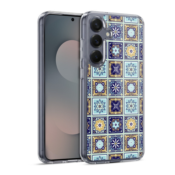 Cat Coquillette Patterns 6 Mexican Tile 2 Soft Gel Case for Samsung Galaxy S25 & MagSafe