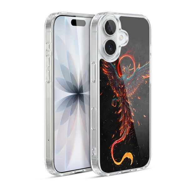 Christos Karapanos Mythical Art Black Phoenix Soft Gel Case for Apple iPhone 17