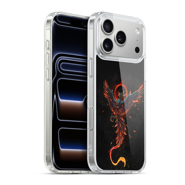 Christos Karapanos Mythical Art Black Phoenix Soft Gel Case for Apple iPhone 17 Pro Max