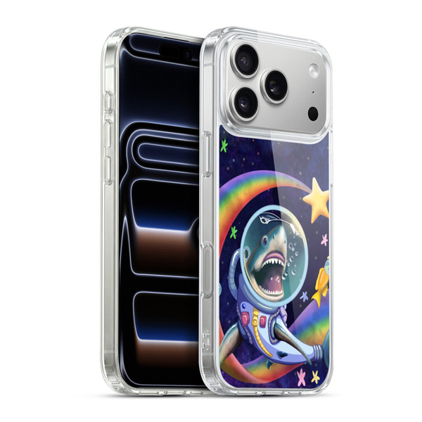 Carla Morrow Rainbow Animals Shark & Fish In Space Soft Gel Case for Apple iPhone 17 Pro Max