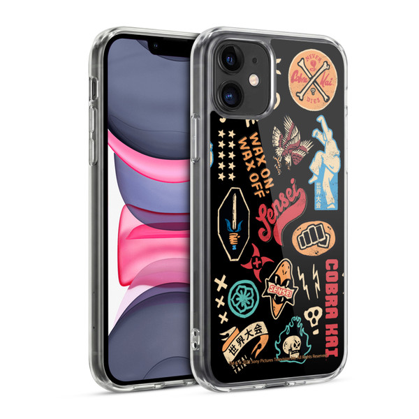 Cobra Kai Season 5 Key Art Icons Pattern Soft Gel Case for Apple iPhone 11