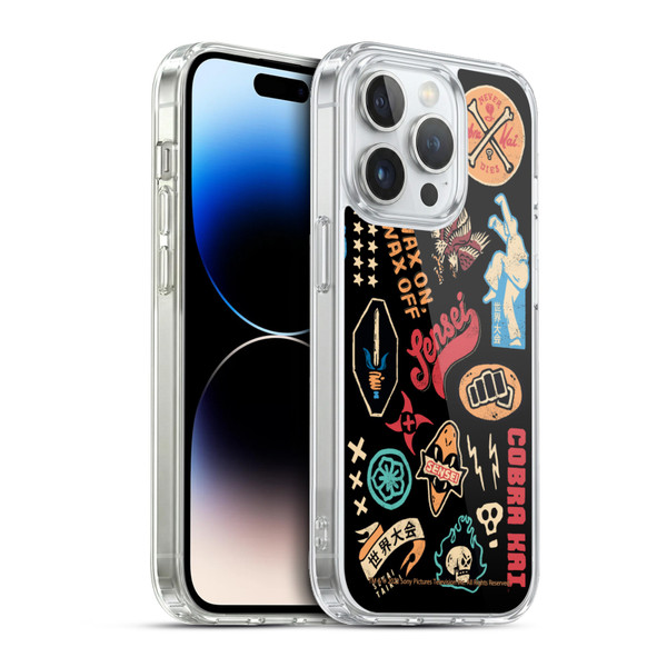 Cobra Kai Season 5 Key Art Icons Pattern Soft Gel Case for Apple iPhone 13 Pro & MagSafe