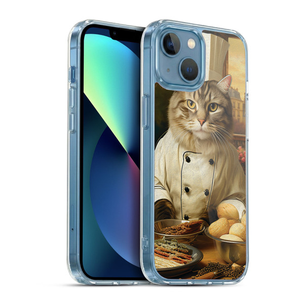 Michael David Ward Humor & Botanicals Cat Chef Soft Gel Case for Apple iPhone 13 Mini & MagSafe